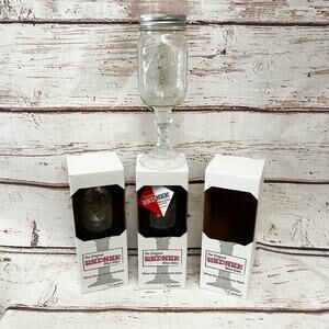 THE ORIGINAL REDNECK Mason Jar Wine Glasses Set of 3